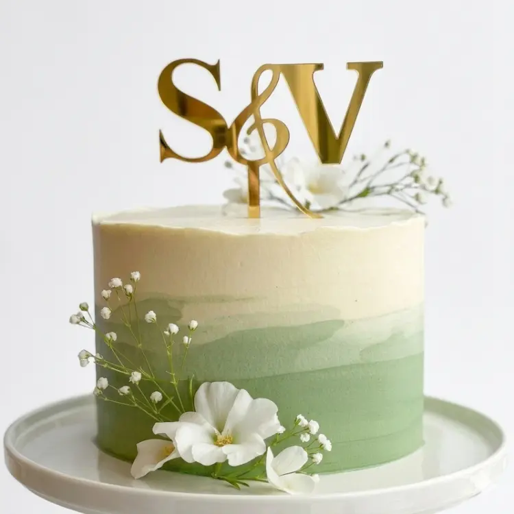 Buy Couple Initial Cake Topper Online India